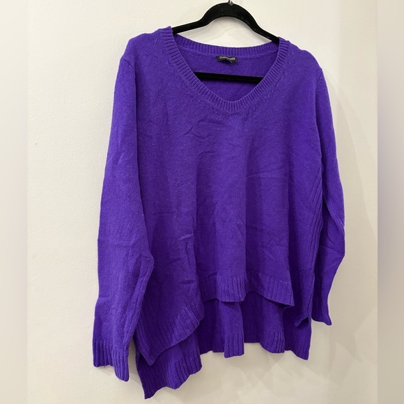 Eileen Fisher Sweater in Rich Purple - large - yak/wool blend - Picture 1 of 5